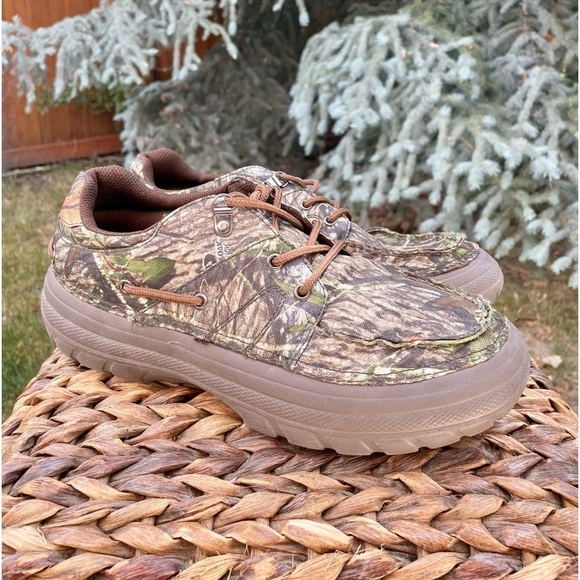 Men's Lightweight Moc Toe Lace-up Camouflage Camo Water Sneaker & River Shoes - Picture 5 of 10